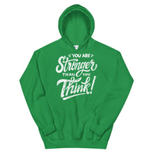 Load image into Gallery viewer, Motivational &quot;You Are Stronger Than You Think&quot; Unisex Hoodie - Siddh Studio
