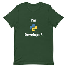 Load image into Gallery viewer, Technology &quot;I’m Python Developer&quot; Dark Color Unisex T-Shirt - Siddh Studio
