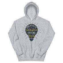 Load image into Gallery viewer, Fact &quot;Creativity Is Intelligence Having Fun&quot; Unisex Hoodie - Siddh Studio
