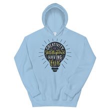 Load image into Gallery viewer, Fact &quot;Creativity Is Intelligence Having Fun&quot; Unisex Hoodie - Siddh Studio
