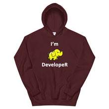 Load image into Gallery viewer, Technology &quot;I&#39;m Hadoop Developer&quot; Dark Color Unisex Hoodie - Siddh Studio
