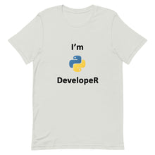 Load image into Gallery viewer, Technology &quot;I’m Python Developer&quot; Light Color Unisex T-Shirt - Siddh Studio
