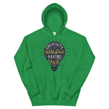 Load image into Gallery viewer, Fact &quot;Creativity Is Intelligence Having Fun&quot; Unisex Hoodie - Siddh Studio

