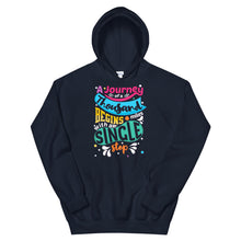 Load image into Gallery viewer, Just Saying &quot;A Journey Of A Thousand Miles&quot; Unisex Hoodie - Siddh Studio
