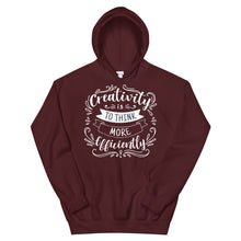 Load image into Gallery viewer, Fact &quot;Creativity Is To Think&quot; Unisex Hoodie - Siddh Studio
