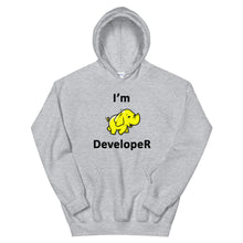 Load image into Gallery viewer, Technology &quot;I&#39;m Hadoop Developer&quot; Light Color Unisex Hoodie - Siddh Studio
