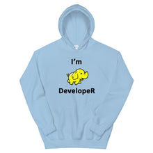 Load image into Gallery viewer, Technology &quot;I&#39;m Hadoop Developer&quot; Light Color Unisex Hoodie - Siddh Studio
