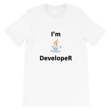 Load image into Gallery viewer, Technology &quot;I&#39;m Java Developer&quot; Light Color Unisex T-Shirt - Siddh Studio
