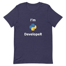 Load image into Gallery viewer, Technology &quot;I’m Python Developer&quot; Dark Color Unisex T-Shirt - Siddh Studio
