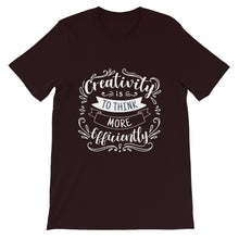 Load image into Gallery viewer, Fact &quot;Creativity Is To Think&quot; Unisex T-Shirt - Siddh Studio
