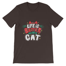 Load image into Gallery viewer, Cat &quot;Life Is Better With A Cat&quot; Unisex T-Shirt - Siddh Studio
