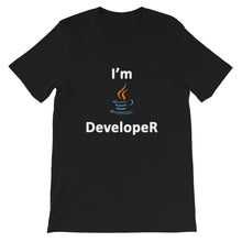 Load image into Gallery viewer, Technology &quot;I&#39;m Java Developer&quot; Dark Color Unisex T-Shirt - Siddh Studio
