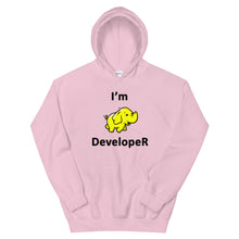 Load image into Gallery viewer, Technology &quot;I&#39;m Hadoop Developer&quot; Light Color Unisex Hoodie - Siddh Studio
