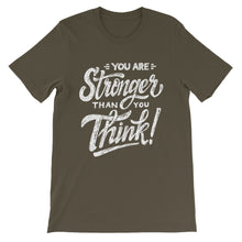 Load image into Gallery viewer, Motivational &quot;You Are Stronger Than You Think&quot; Unisex T-Shirt - Siddh Studio
